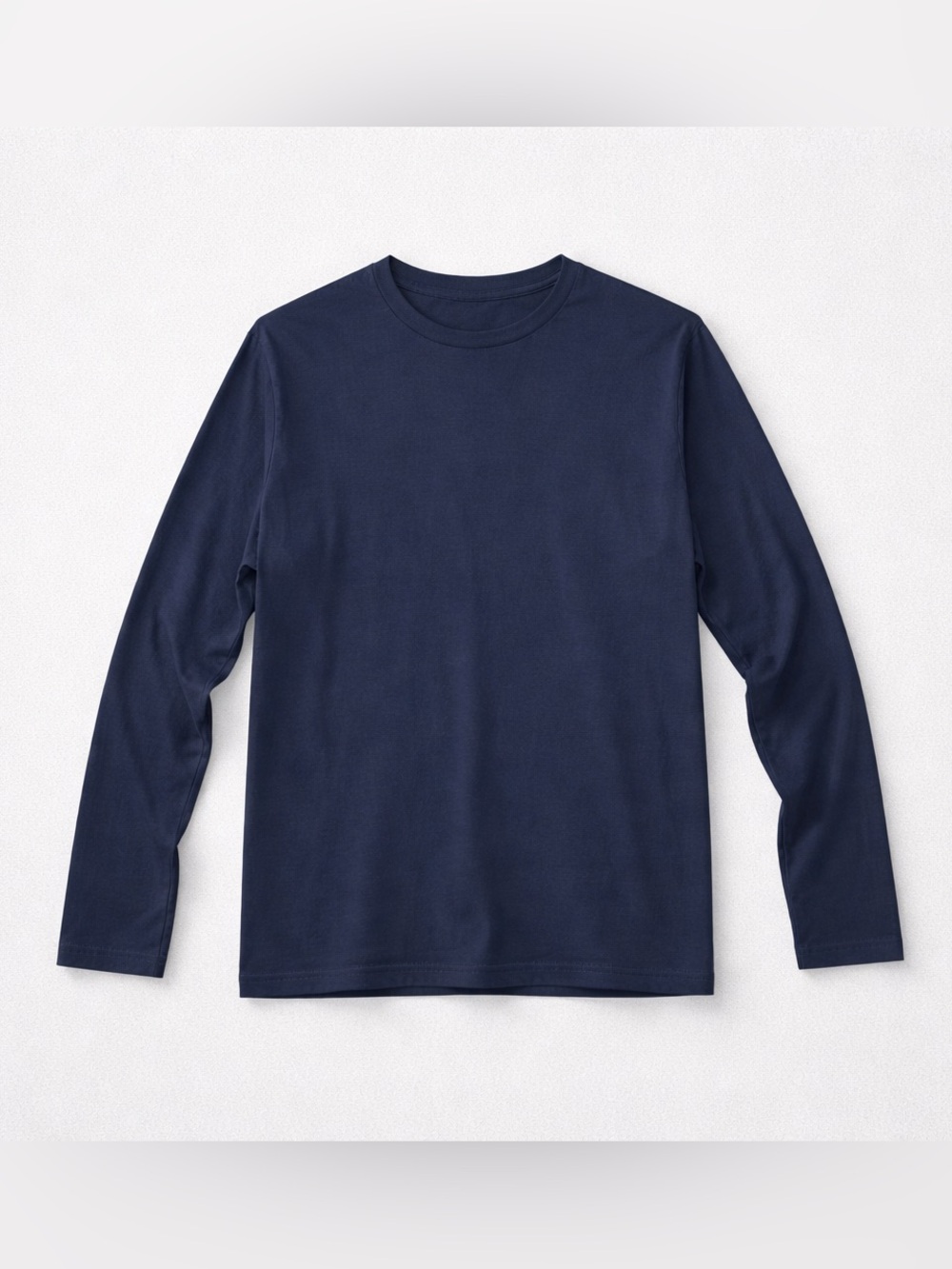 Old Navy Men’s Navy Long Sleeve Crewneck | Soft Stretch Basic
